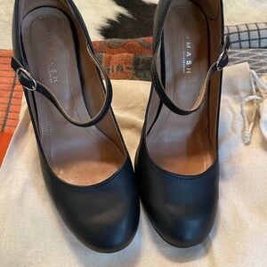 Miummash Leather Mary Jane Pumps